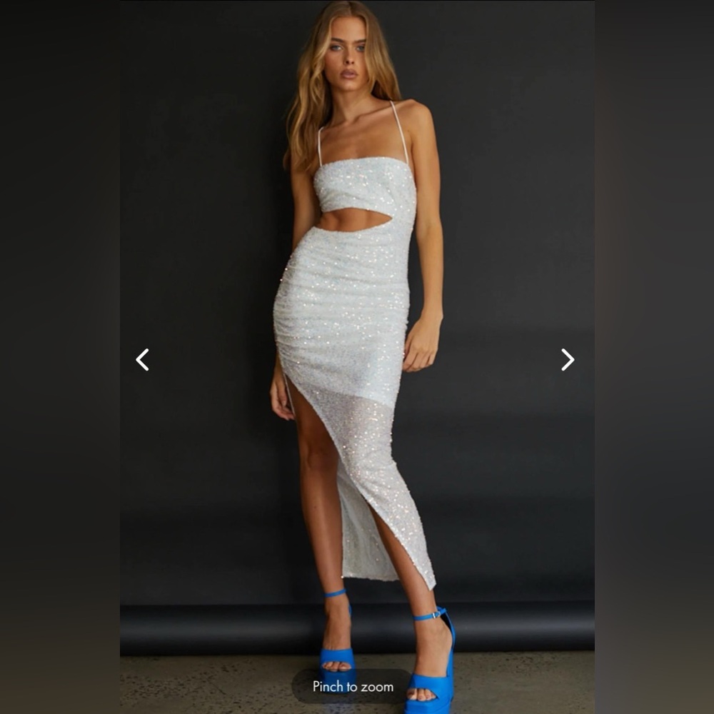 Selfie Leslie Sequin Asymmetrical Dress